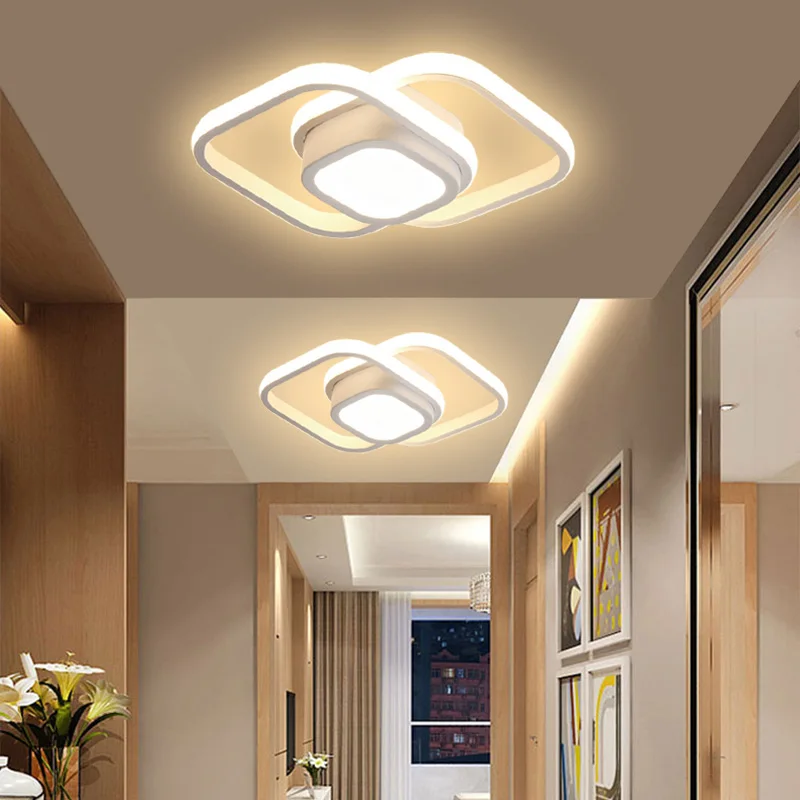 

2023 Delicate LED Fixture Ceiling Lights Corridor Living Room Lustre Black White Home Decor Hallway Ceiling Lamp Chandeliers