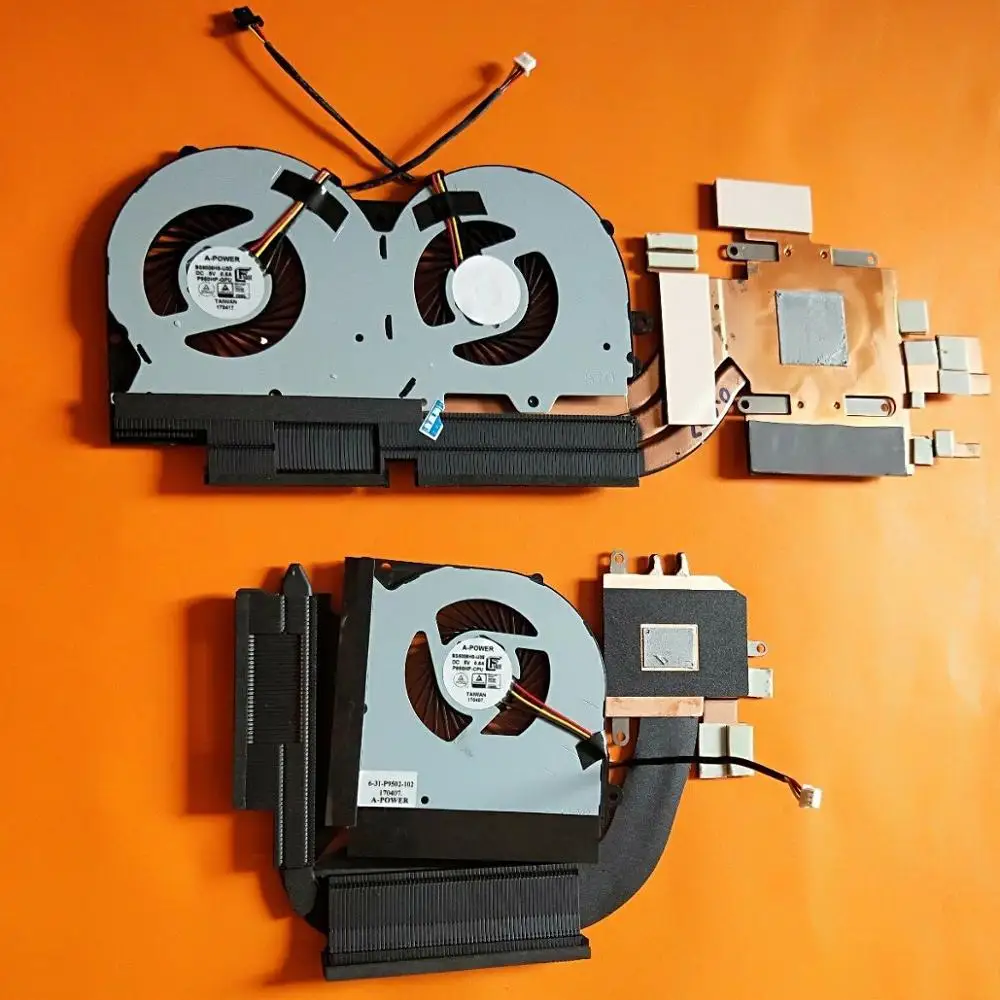 

NEW CPU FAN GPU FAN heatsink for Clevo P950 P950EN P950HR P950HR 3 wires