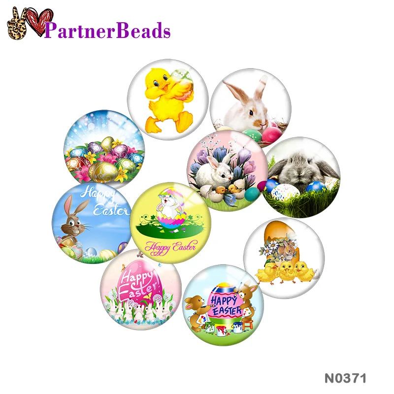 

Happy easter 12mm//18mm/20mm/25mm Round photo glass cabochon demo flat back Making findings PartnerBeads N0371