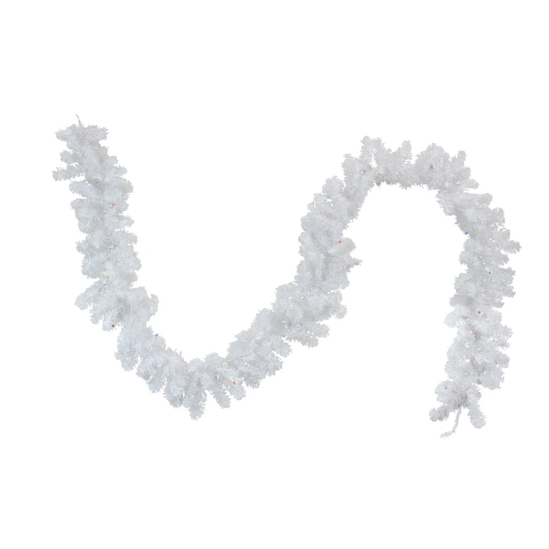 

9' x 10" Pre-Lit LED White Artificial Christmas Garland - Multi Lights
