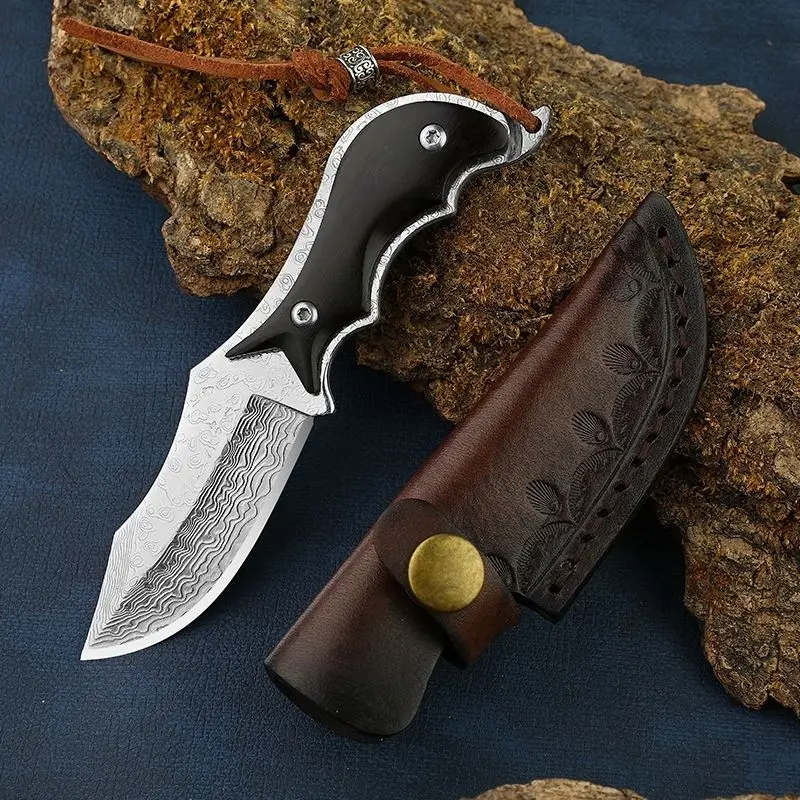 

Карманный нож VG10 из дамасской стали, миниатюрный резец из титановой стали для ежедневного использования, кемпинга, выживания, охоты, повседневного использования