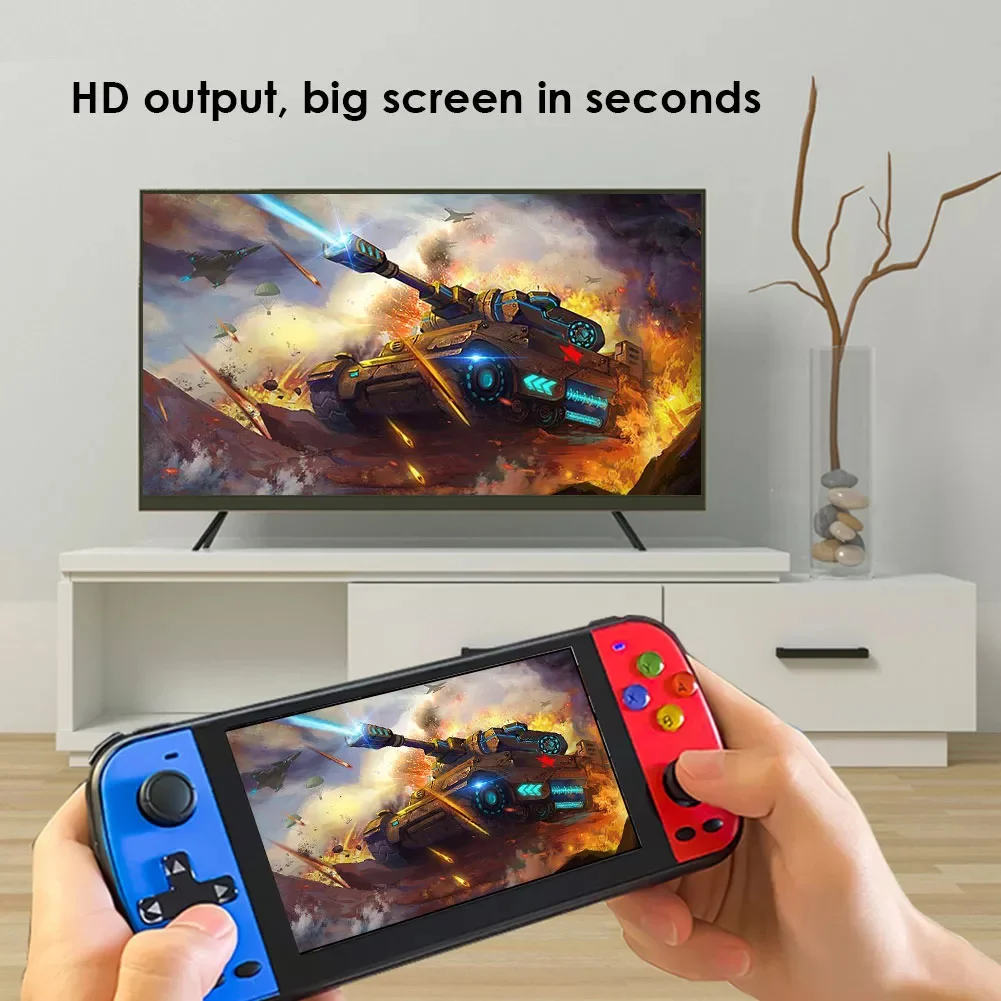 Handheld Game Console 5.1 Inch HD IPS Screen Portable Game Console PS5000 Double Video Gaming Player Built-in 3000+ Classic Game enlarge