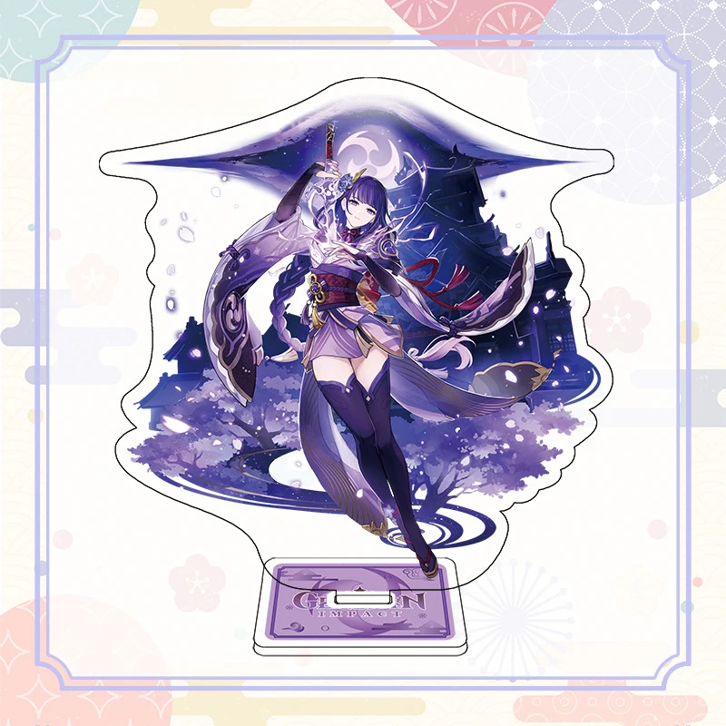 

Anime Genshin Impact Figures Raiden Shogun Zhongli Kamisato Ayato Acrylic Stand Model Plate Desk Decor Standing Sign Fans Gifts