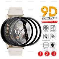 1 3pcs 9d curved soft fiber protective glass for huawei hauwei watch gt3 gt 3 42mm 46mm smart watch screen protectors film cover