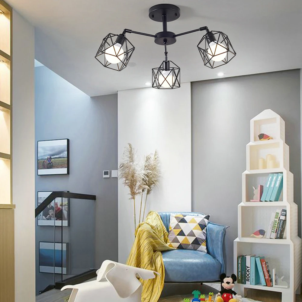 Скандинавская потолочная лампа с 3/5/6/8 насадками промышленная винтажная Люстра