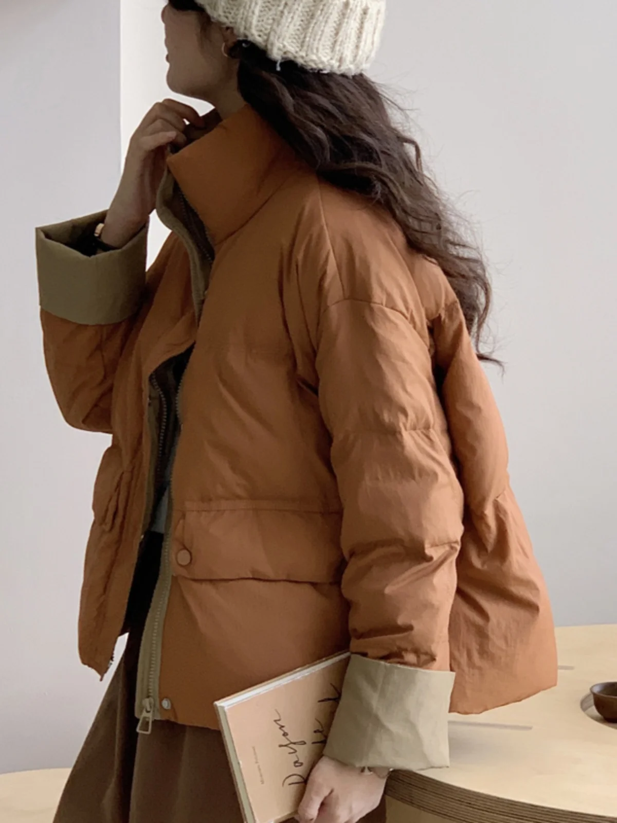 Корейский пуховик Sle Dongdaemun с воротником-стойкой одежда на хлопковой подкладке