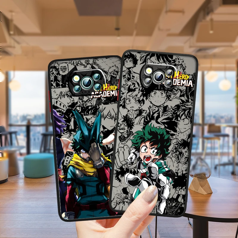 Мой герой Академия комиксы милый матовый полупрозрачный для Xiaomi Mi Poco X5 X4 X3 M6 M5S M5 M4