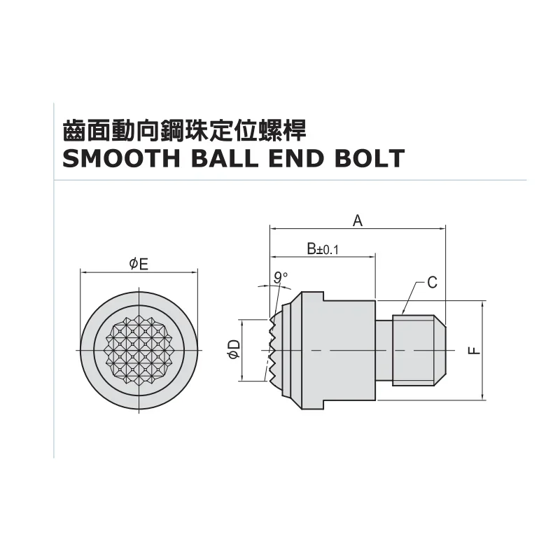 Движущийся стальной шариковый позиционирующий винт для поверхности зуба