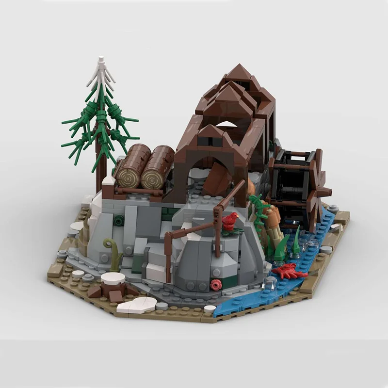 890 шт. новый MOC- 192851 Строительная модель Viking Sawmill DIY Креативная сборка Строительные