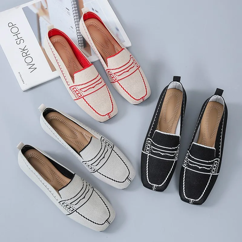 2022 Summer New Fashion Ladies Flat Shoes Light and Comfortable Casual Breathable Sneakers Black All-match Women's Shoes Mujer