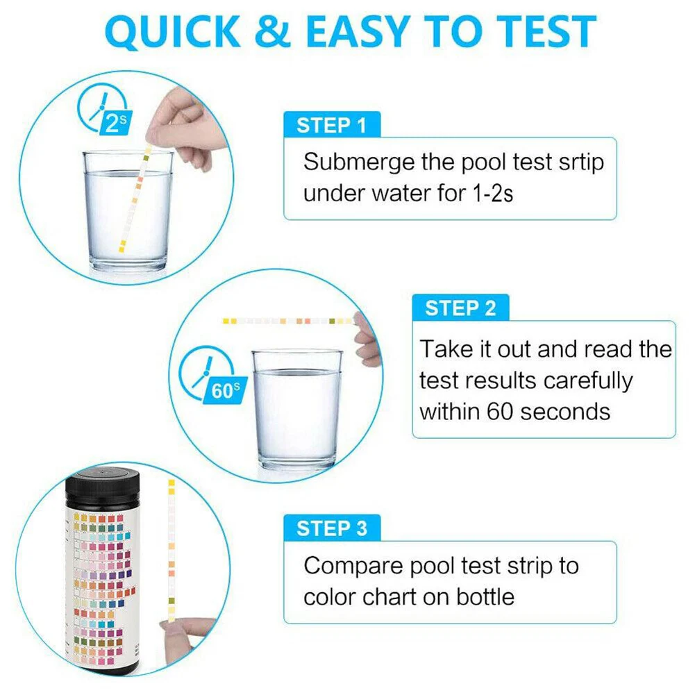 Water Quality Test Strip 16 In 1 Drinking Water Test Kit Strips Home Water Quality Test For Tap Home Swimming Pool Supplies