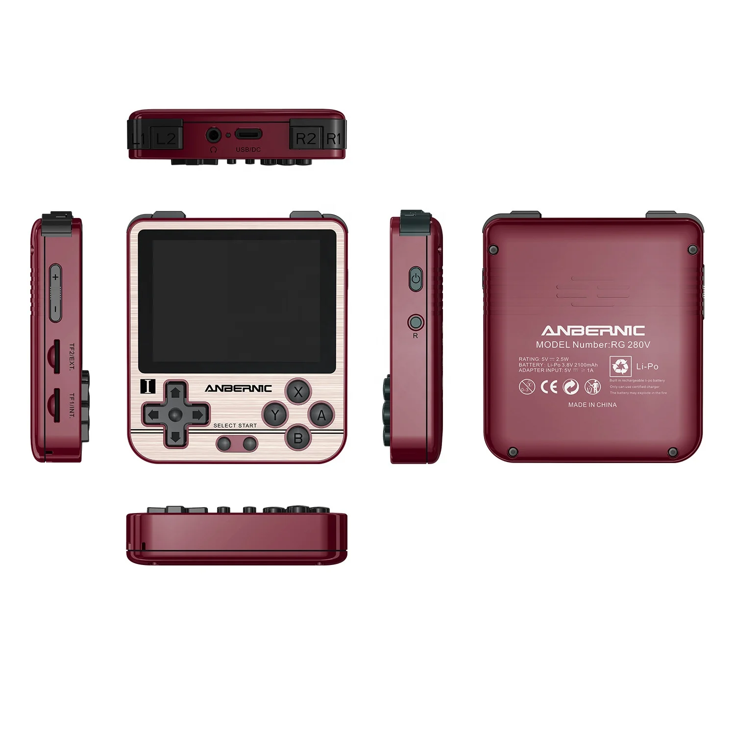 Карманная Ретро консоль для игр RG280V с поддержкой видео и электронной книги экран