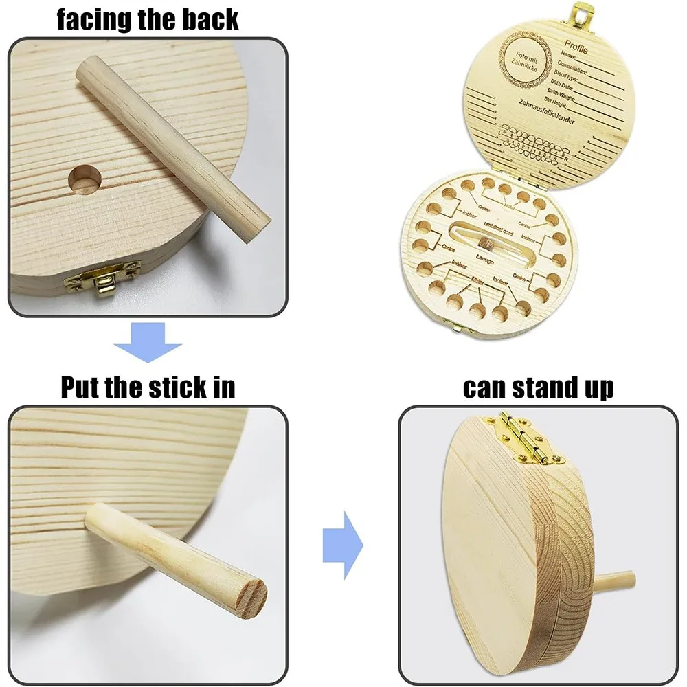 Детская деревянная коробка для зубов детская