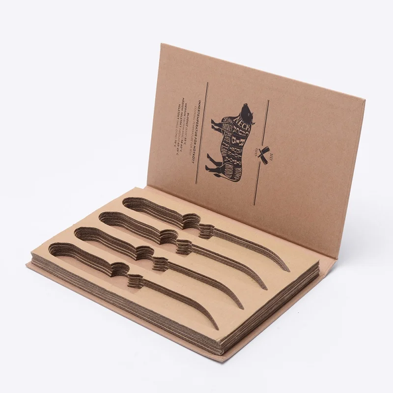 

Logo Custom Printed Recycle Paper Packaging Corrugated Cardboard Knife Box