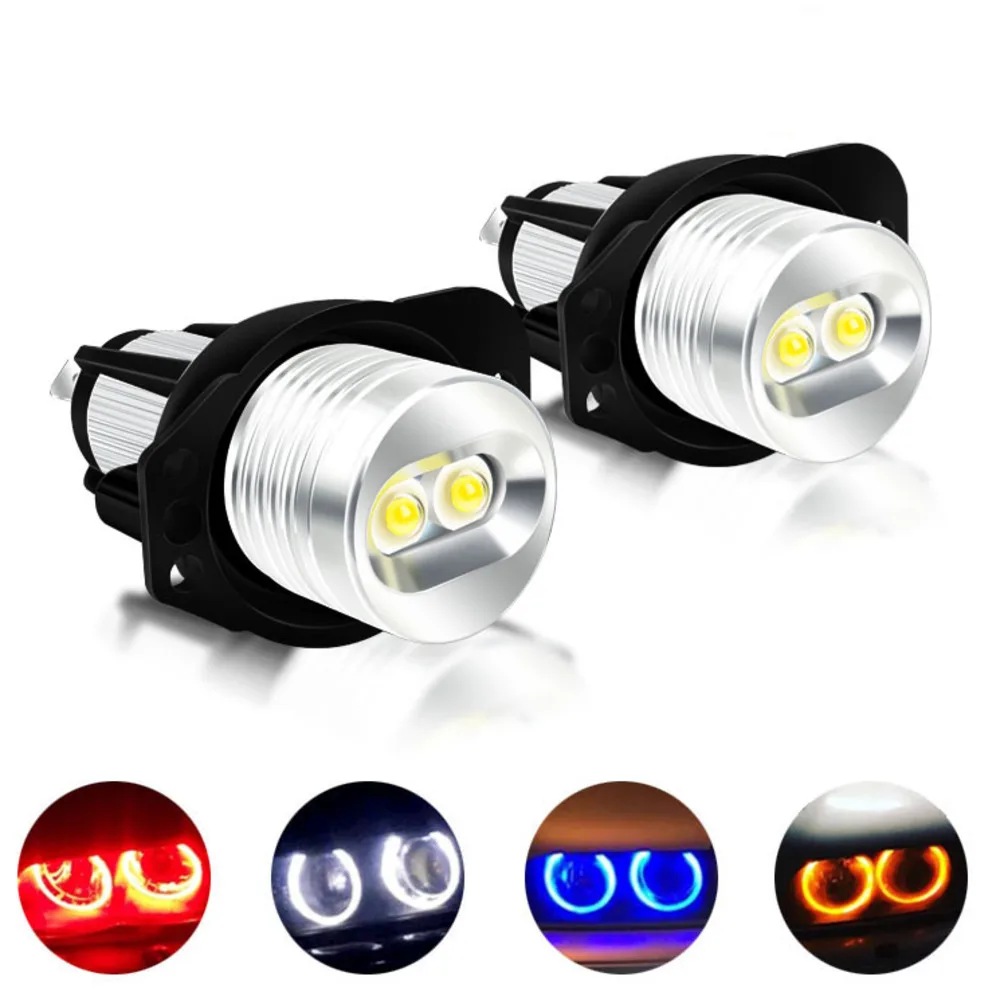 

20Pcs/lot 10Pair Car Headlights LED Fog Lamp Bulbs For BMW E90 E91 Angel Eyes Halo Ring Marker Light White Xenon Lighting Parts