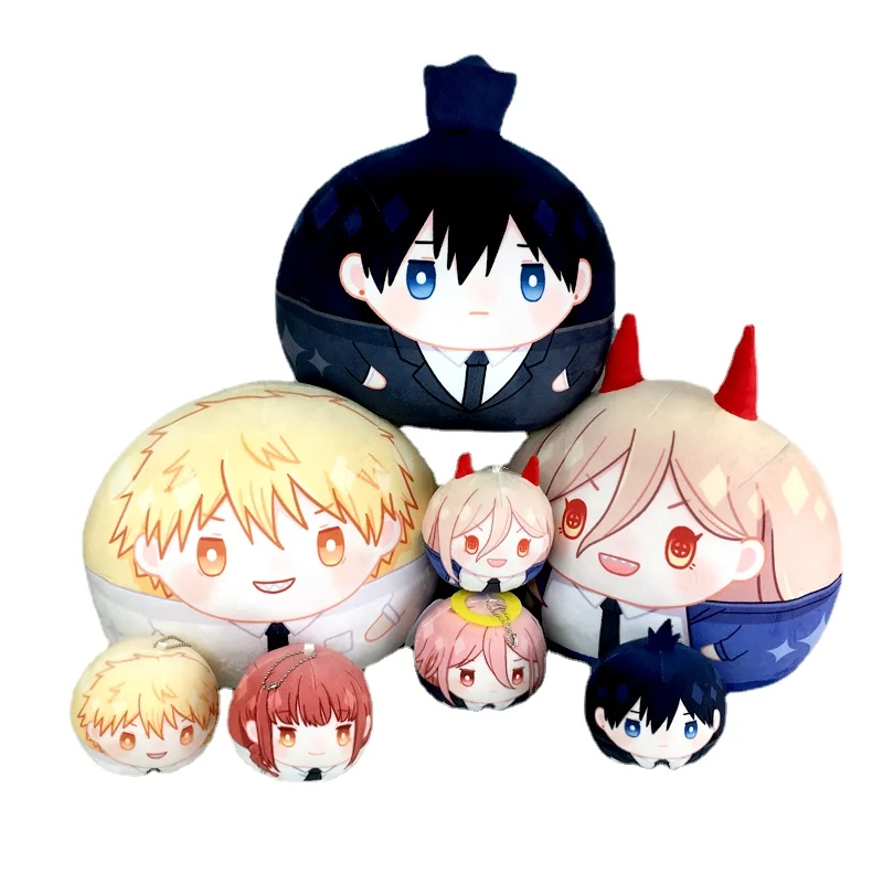

10cm Anime Chainsaw Man Pochita Cosplay Peripheral Plush Volkner Makima Power Angel Devil Plush Toys Key Chain Kids Gift