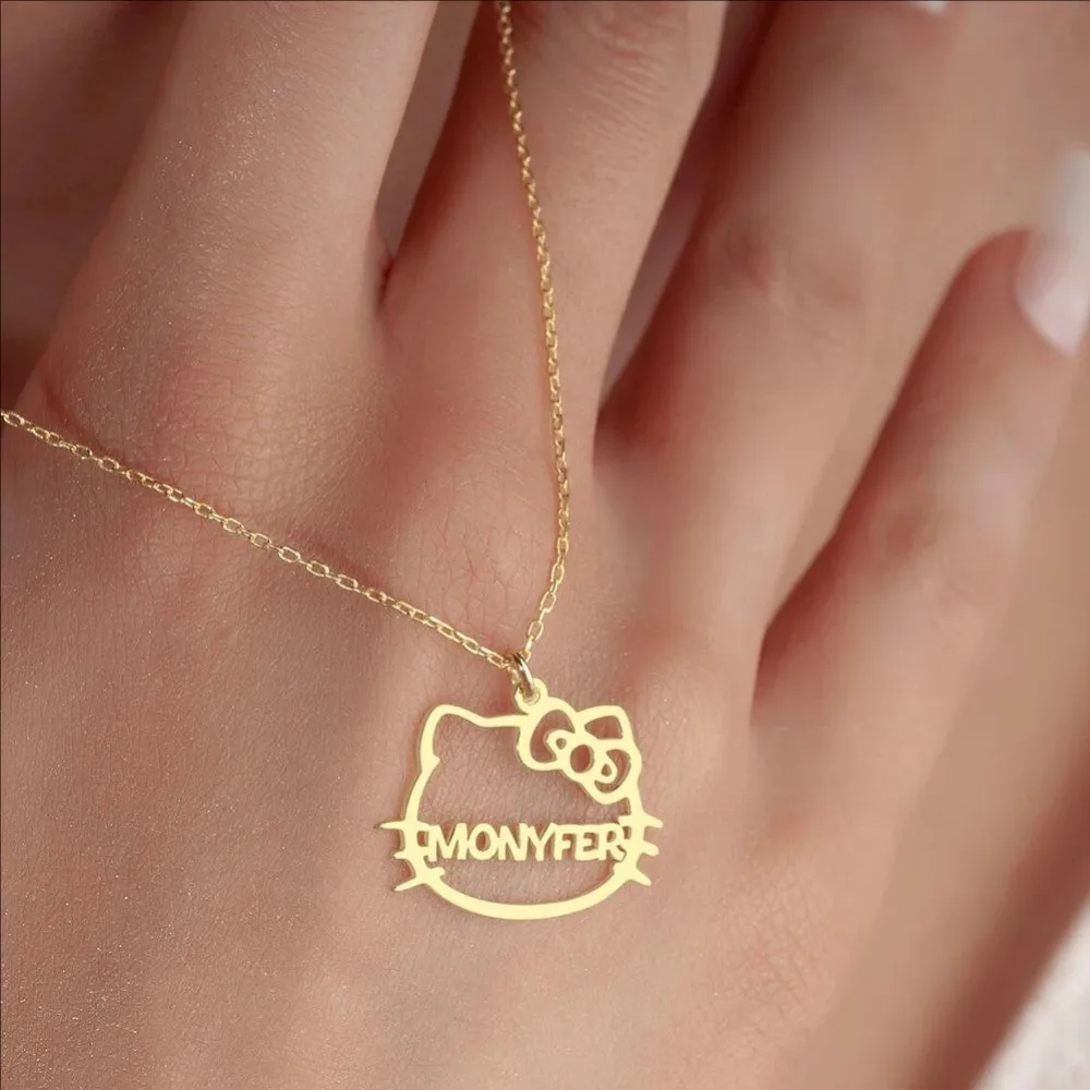 Ожерелье с именем по индивидуальному заказу персонализированное ожерелье