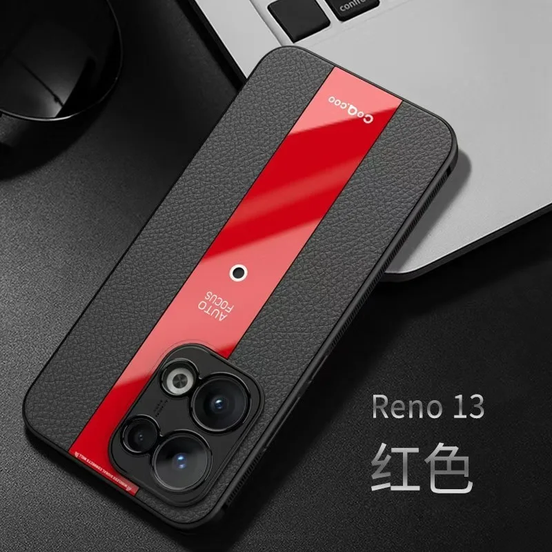 Фото Чехол для Oppo Reno 13 Pro, роскошный кожаный чехол Lichi + мягкий ТПУ, ультратонкий защитный объектив, тонкий матовый чехол для Oppo Reno 13 Pro №2