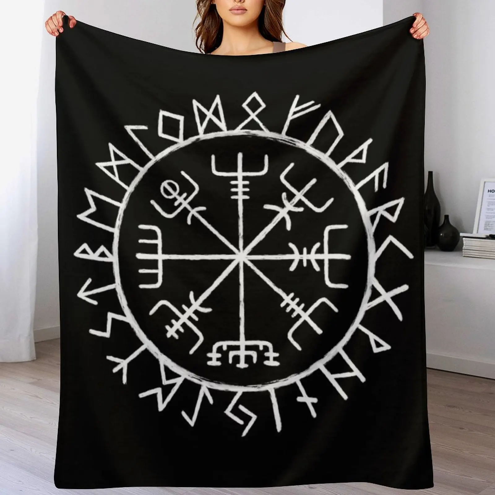 Одеяло с руническим кругом из скандинавской мифологии идеи подарков на день
