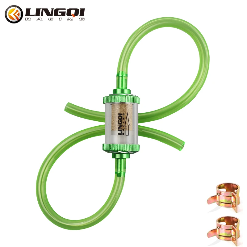 LINGQI гоночный мотоцикл газовый топливный фильтр 6 мм бензиновые масляные фильтры и Бензиновый Шланг для трубы Универсальный Мотокросс для мотоцикла