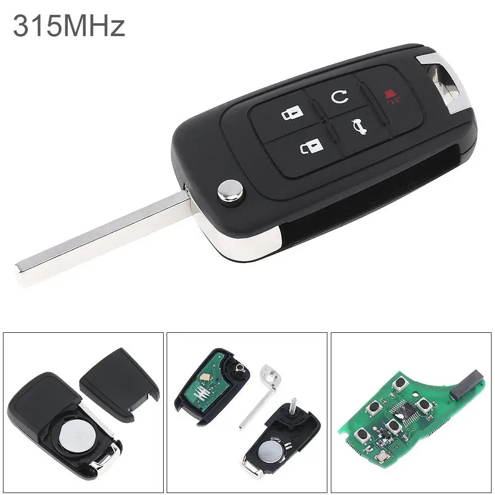 

Car Remote Key Fob 5 Buttons 315mhz Frequency Oht01060512 Replacement Parts Compatible For B uick C hevrolet