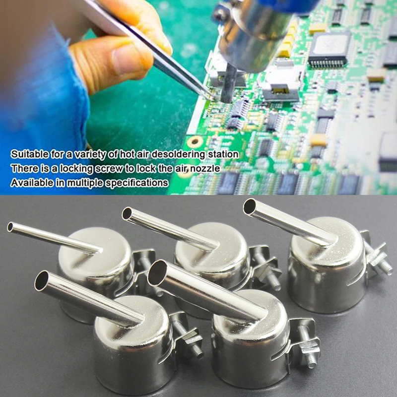 

1pcs 45 Degree Bent Curved Angle Nozzle 850 Series 852D Air Soldering Station Nozzle 3mm/4mm/5mm/6mm/8mm