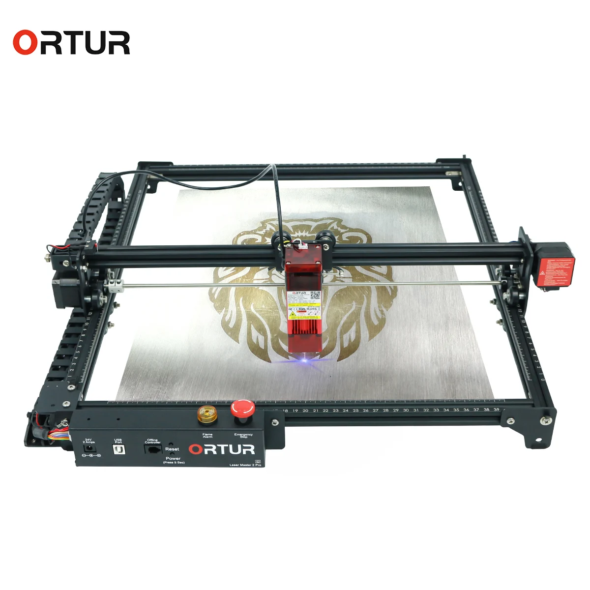 

Ortur Laser Master 2 Pro S2 Laser Engraver DIY Laser Marking for Metal with 32-bit Motherboard 400*400mm Area Large