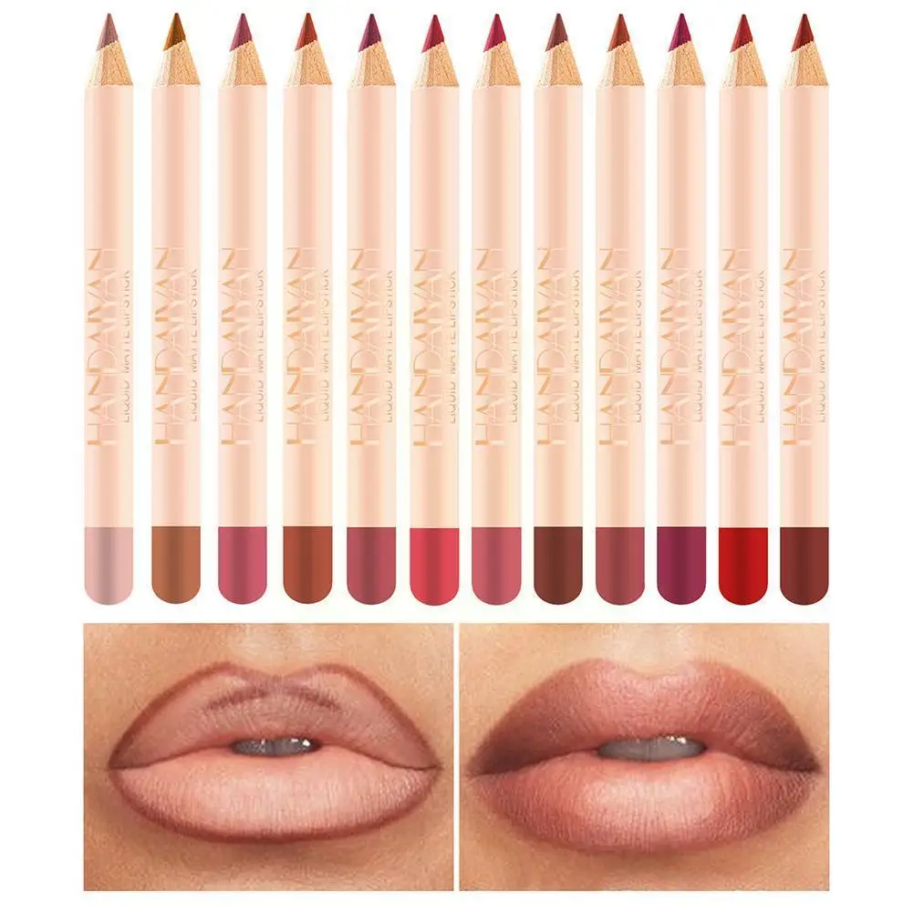 12 Colors Professional Lipliner Pencil Lipstick Pencils Makeup Ink Waterproof Moisturizer Lip Lasting Long Cosmetic Makeup C6U3