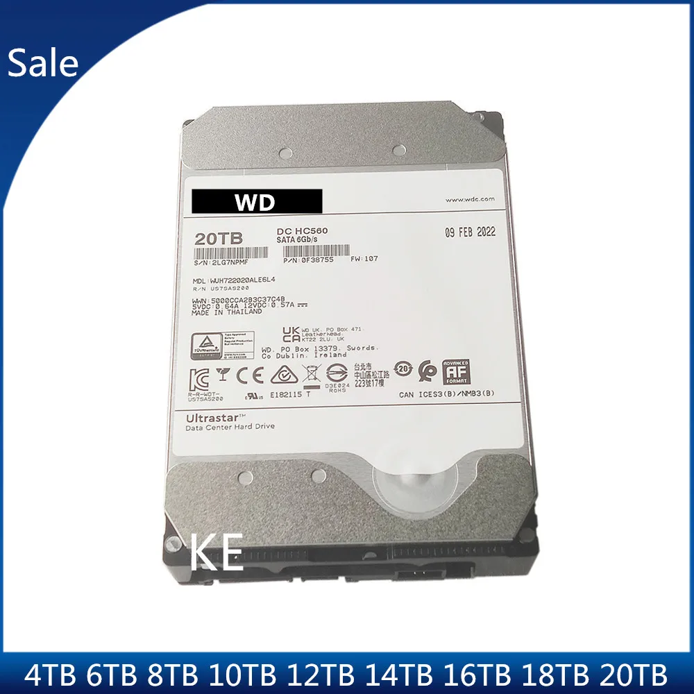 

NEW HDD For WD Hard Disk 4TB 6TB 8TB 10TB 12TB 14TB 16TB 18TB 20TB SATA 6Gb/s 7200RPM 256MB Cache 3.5" Internal Hard Drive