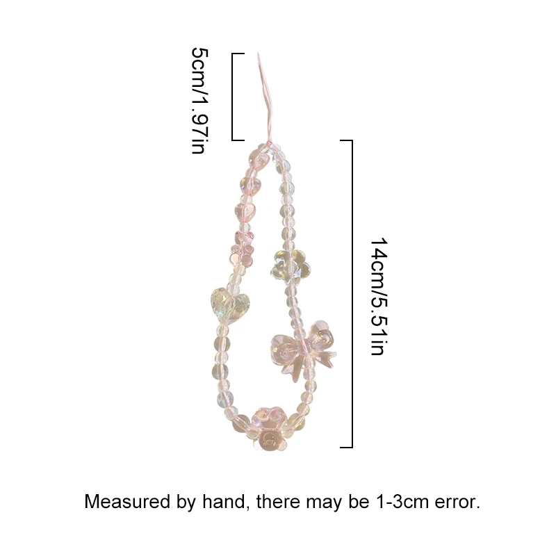 Цепочка для телефона с милым медведем бабочкой цветком модная подвеска ремешка