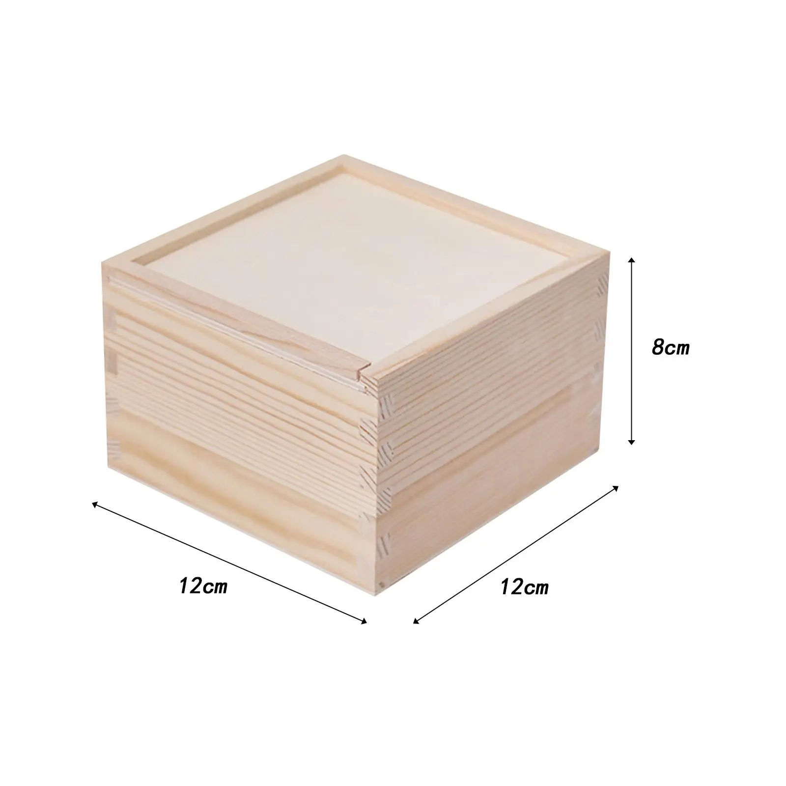 Деревянная коробка для хранения подарочная декоративная с выдвижной крышкой