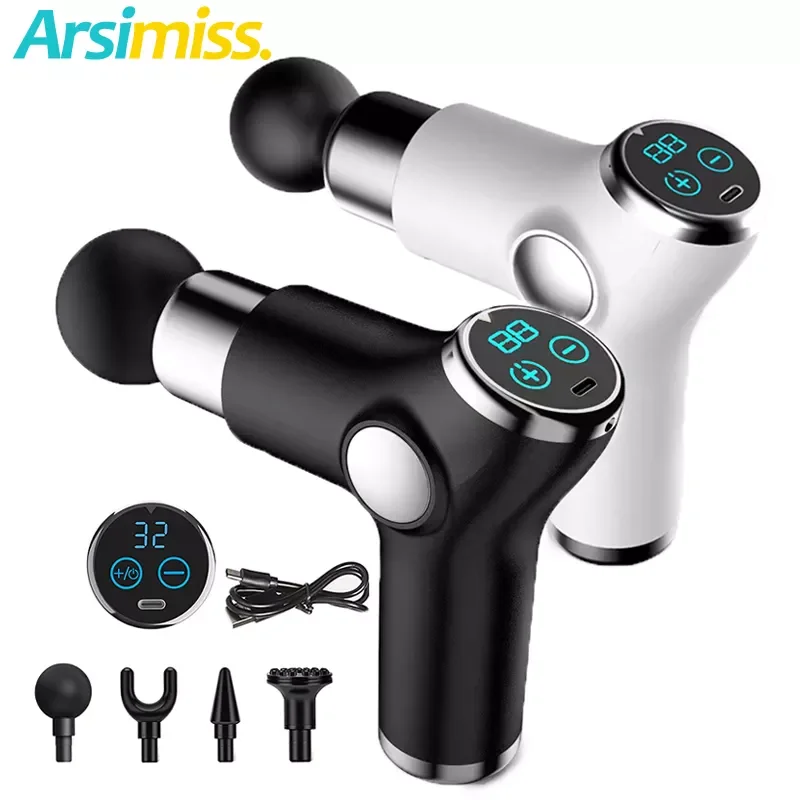 

Портативный Массажный пистолет NEW2023 с ЖК-экраном, 32 скорости