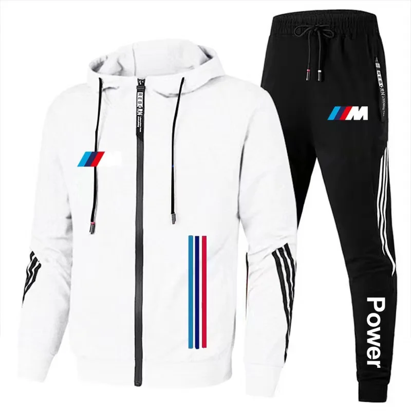 New European and American Hoodie bodysuit men's autumn and winter Hoodie fashion leisure sports fitness suit men