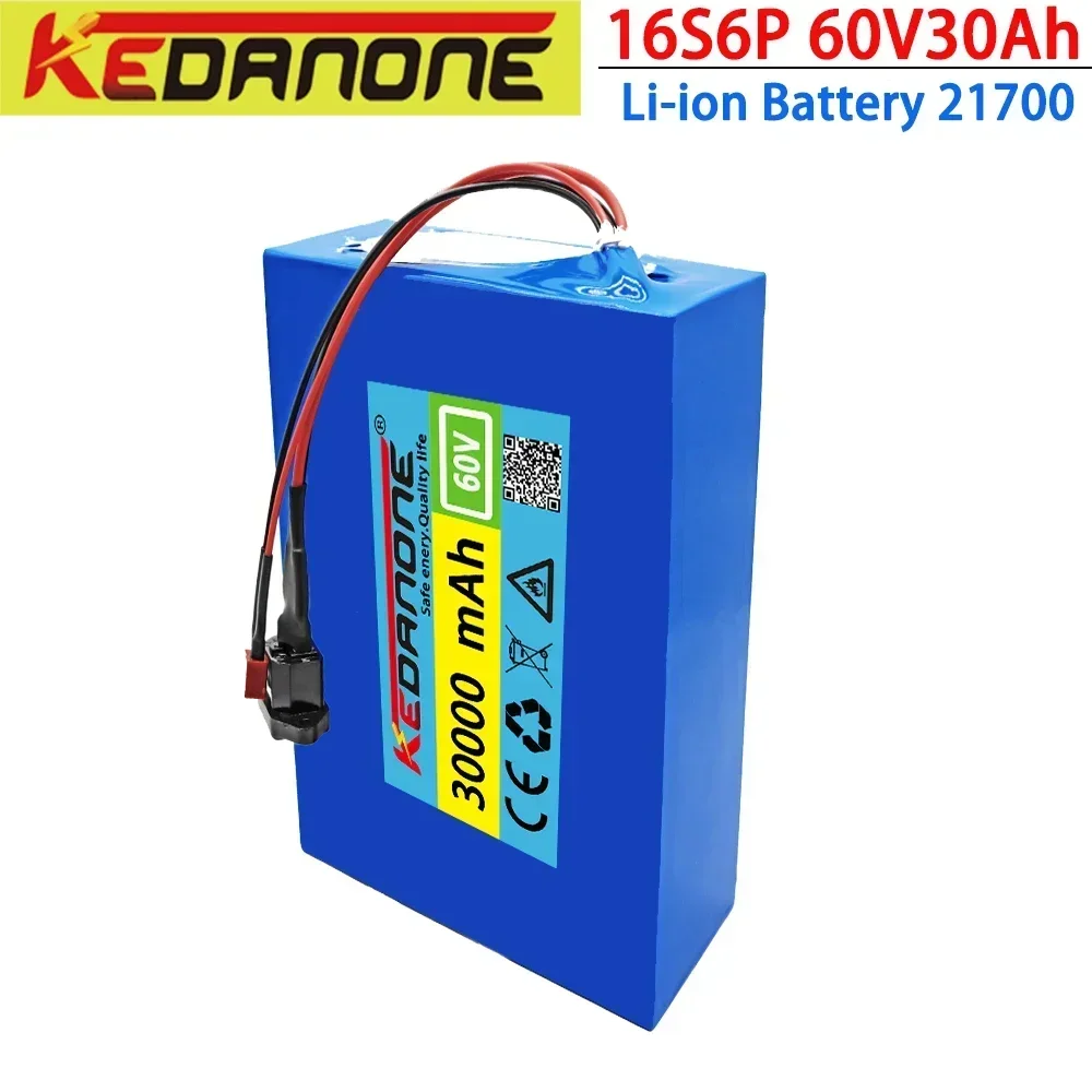 Литиевый аккумулятор Kedanone 21700 16S4P 60 в 20 Ач 1000 Вт-3000 Вт для электрического