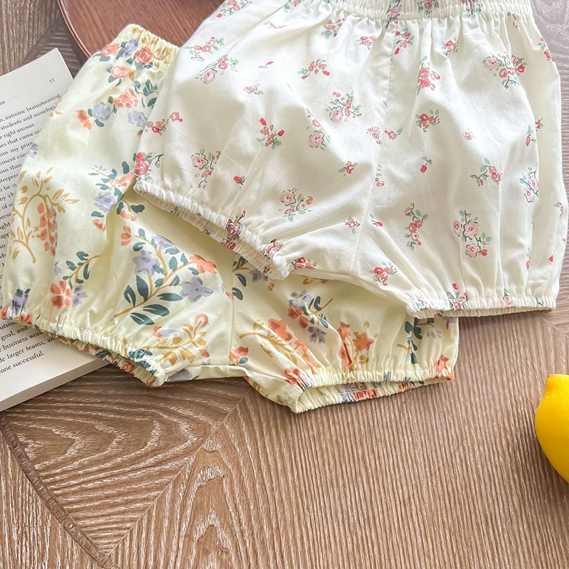 Infant Baby Girls Clothing Set Short Sleeved Cotton Print Shirt+Shorts Summer Children Clothes Toddler Baby Girl Clothes Suit images - 6