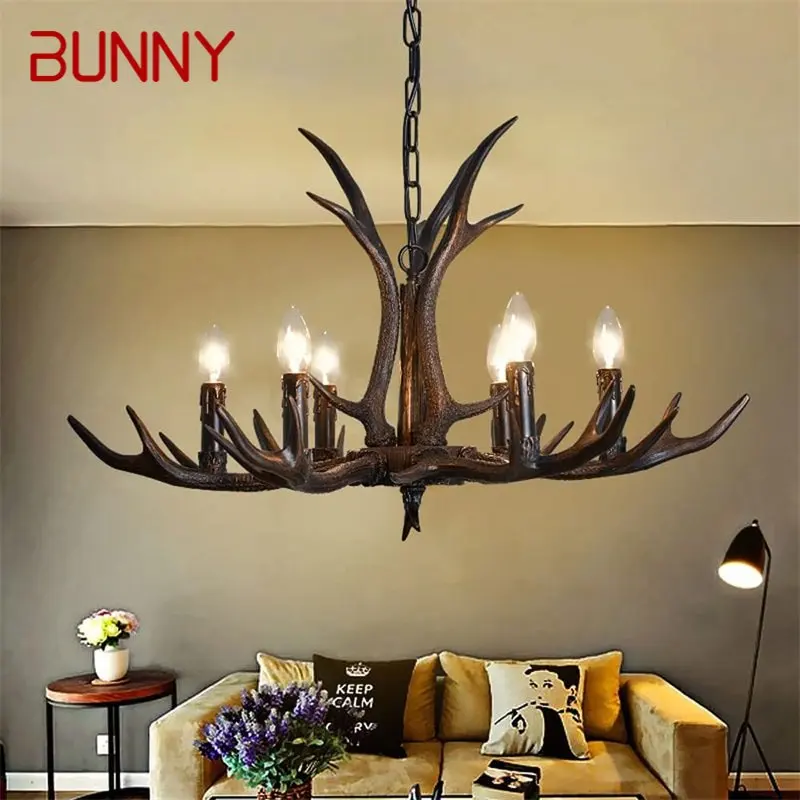 

BUNNY Nordic Antler Pendant Lights Creative Hanging LED Lamps for Ceiling Decor Home Dining Room Aisle