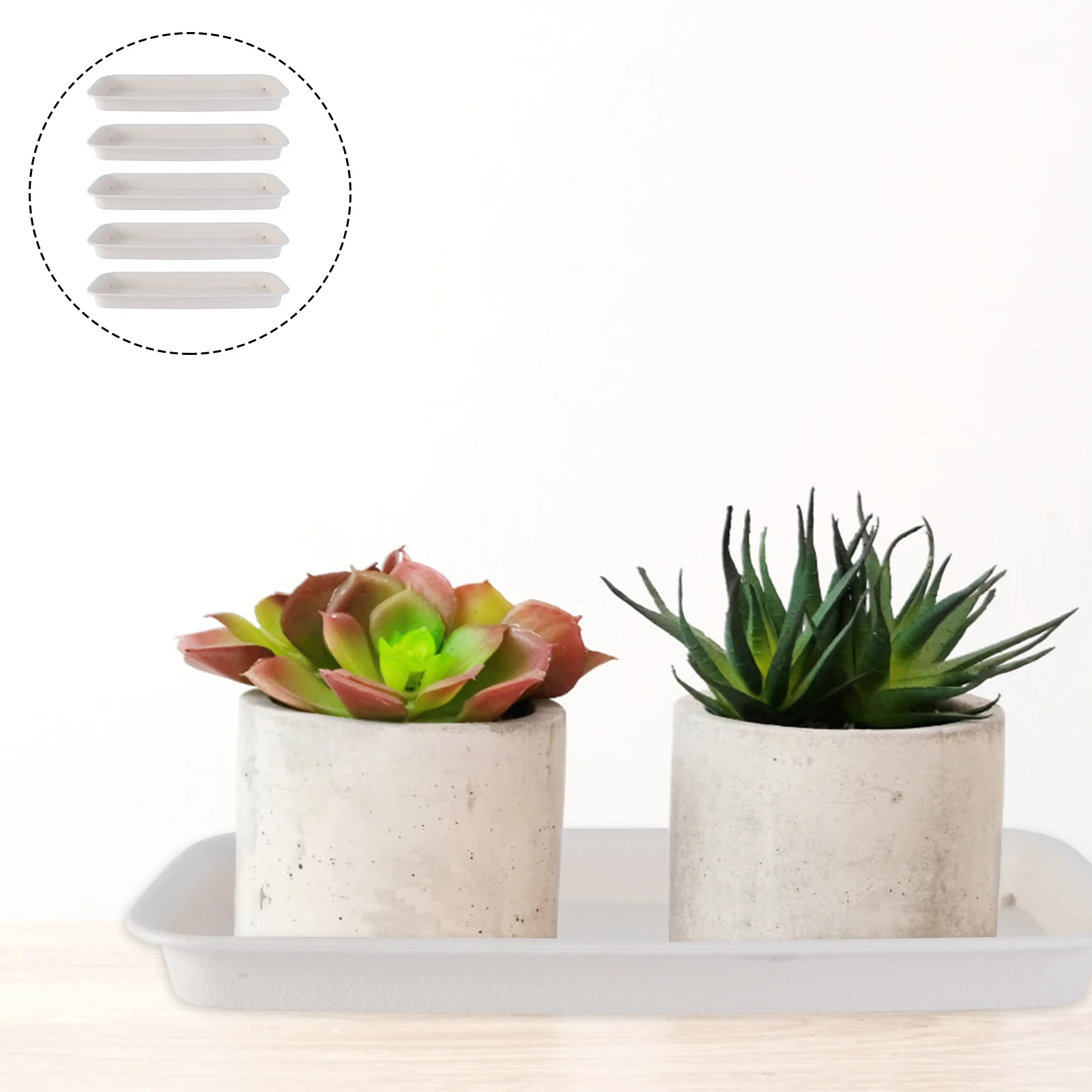 

Tray Trays Planter Saucer Flower Pot Saucers Pots Drip Rectangular Base Potted Flowerpot Succulent Garden Water Planters Beige
