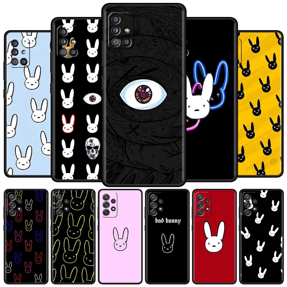 Чехол с аниме плохой кролик для Samsung Galaxy S22 S20 FE S21 S10 S9 Plus S8 Note 20 Ultra 10 Lite мягкий чехол