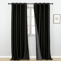 thermal insulated 100 blackout curtains for bedroom living roomdouble layer full room darkening noise reducing window curtains