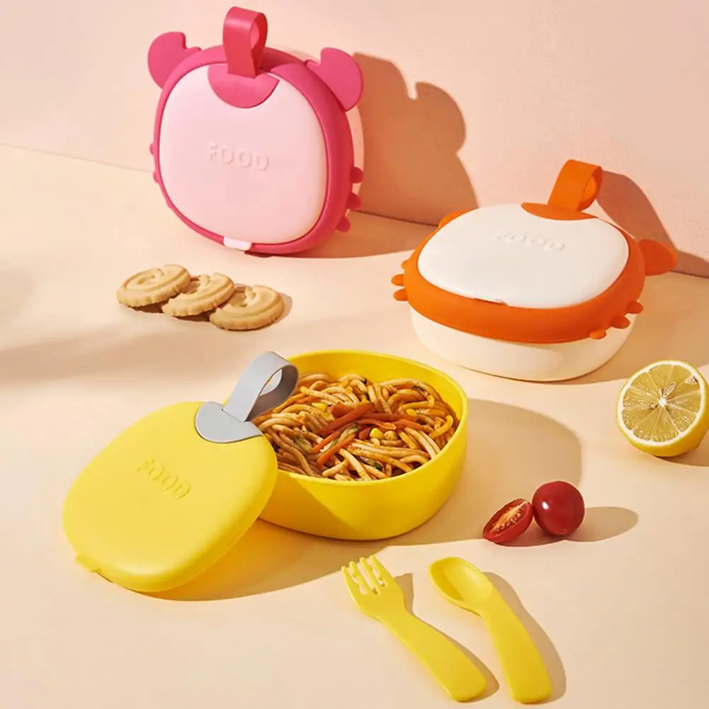 

1 Set Baby Dinnerware Set Practical Flexible Fall Protection Outdoor Supply Baby Bowl Set Kids Tableware Set