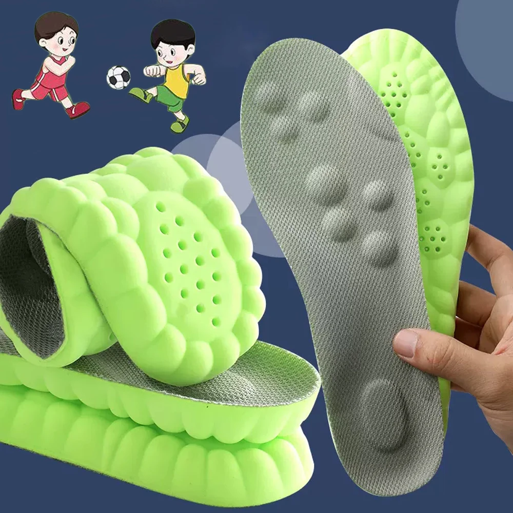 Sport Orthopedic Insoles for Shoes Children Flat Feet Arch Support Running Insoles for Kids High Elastic Shock Absorption Pads