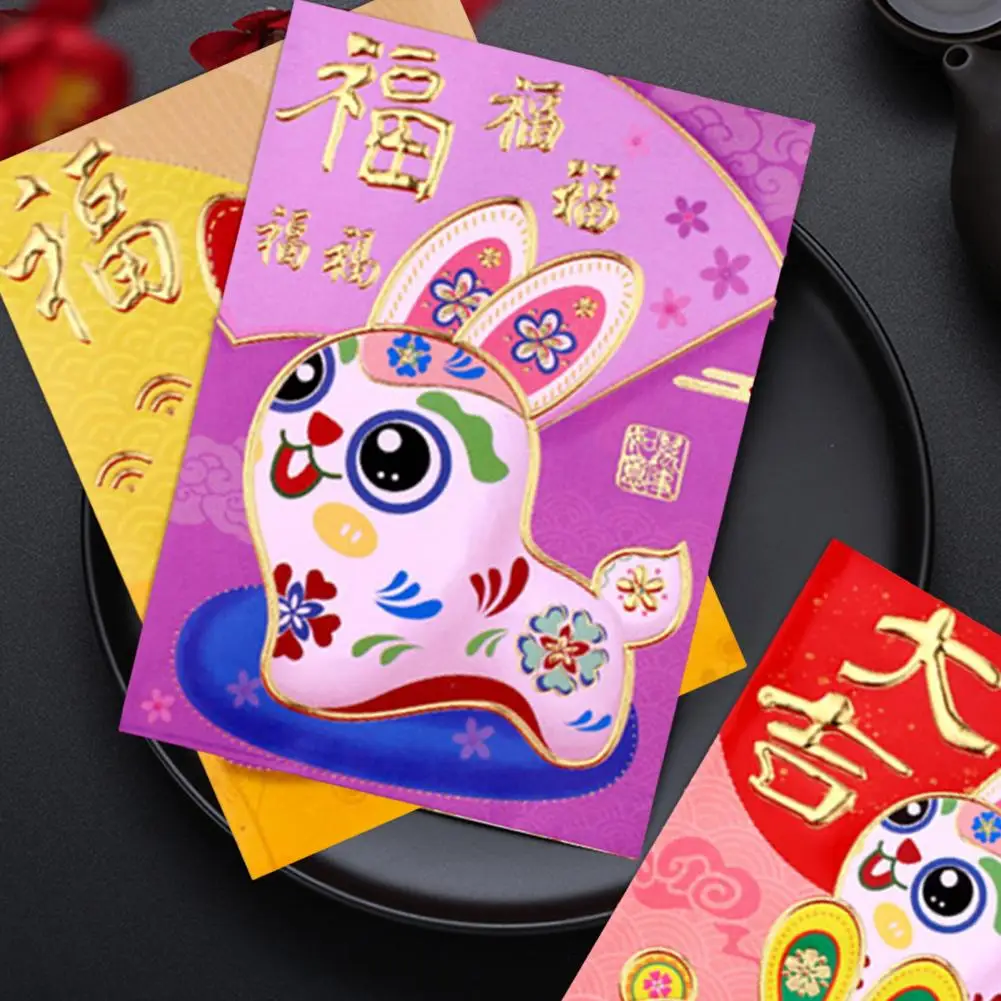 enveloppes-rouges-chinoises-6-pieces-paquet-rouge-unique-de-couleur-magnifique-brillante-2023-motifs-de-lapins-pour-festival