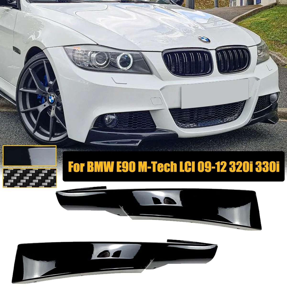 

Front Bumper Splitter Body Kit For BMW 3 Series E90 E91 Facelift LCI M-Tech 2009-2012 320i 330i Air Knife Vent Car Accessories