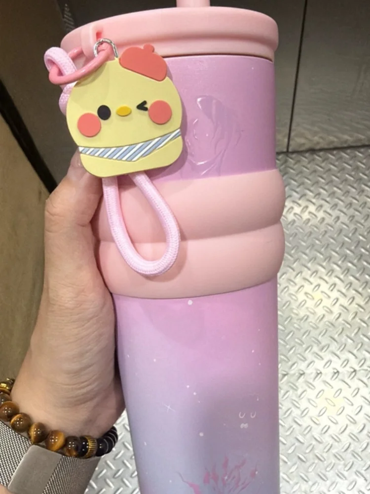 Термокружка Hot Love And Deepspace Cuddly 710 мл, большая портативная кружка с соломинкой, изолированная, для воды, с изображением Сайлоуса, Калеба, Ксавьера, Рафаэля, Зейна (art.: 3920dbf455de1) - 3920dbf455de1