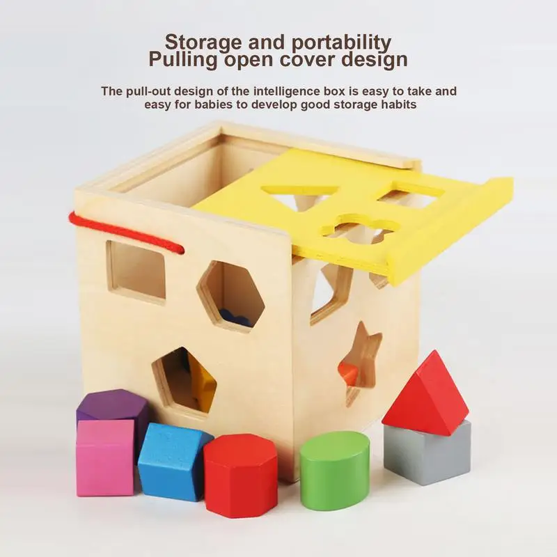 Сортировщик формы | Сортировочный куб Деревянные игрушки Монтессори для
