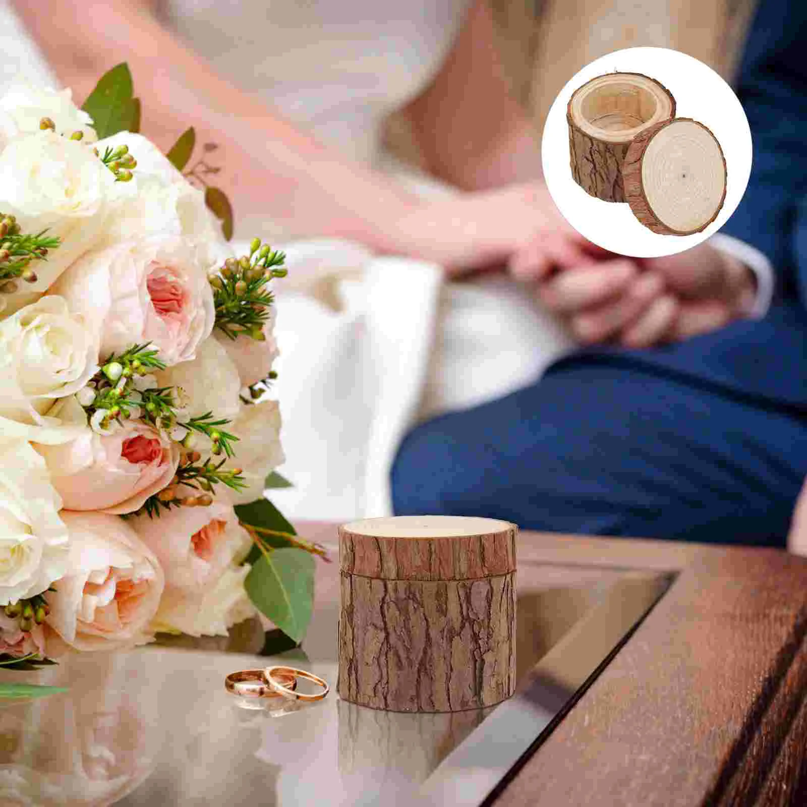 

Ring Wedding Box Wooden Bearer Case Proposalrustic Engagement Holderstoragecontainer