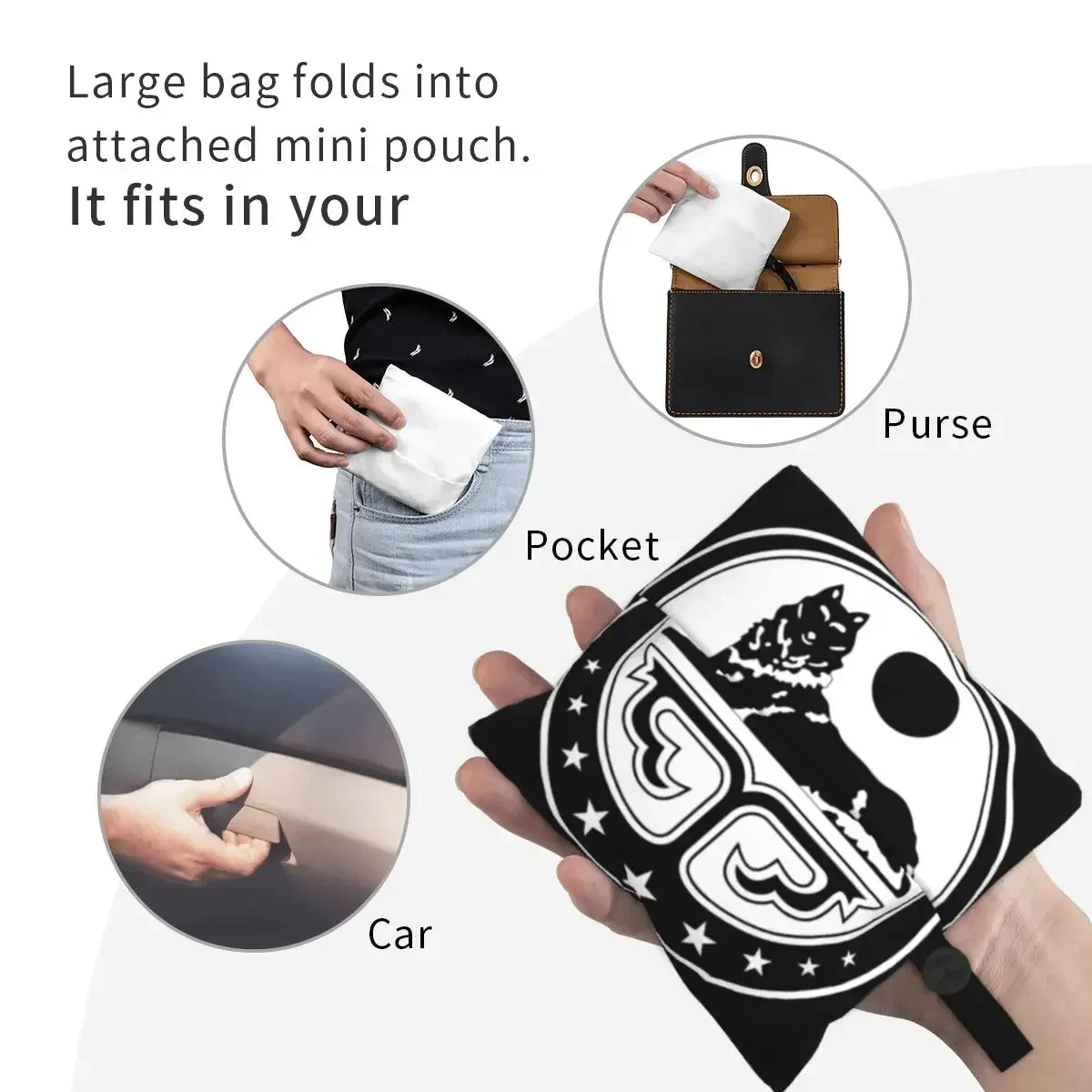 Многоразовая сумка для покупок с гербом Чечен женская большая портативные сумки