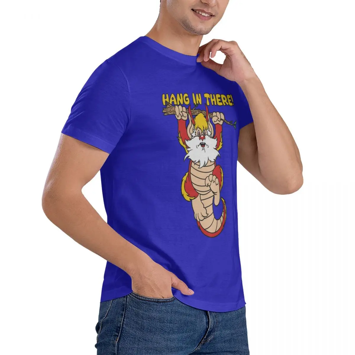 Мужская хлопковая футболка Hang In It Snarf Повседневная модная уличная для улицы