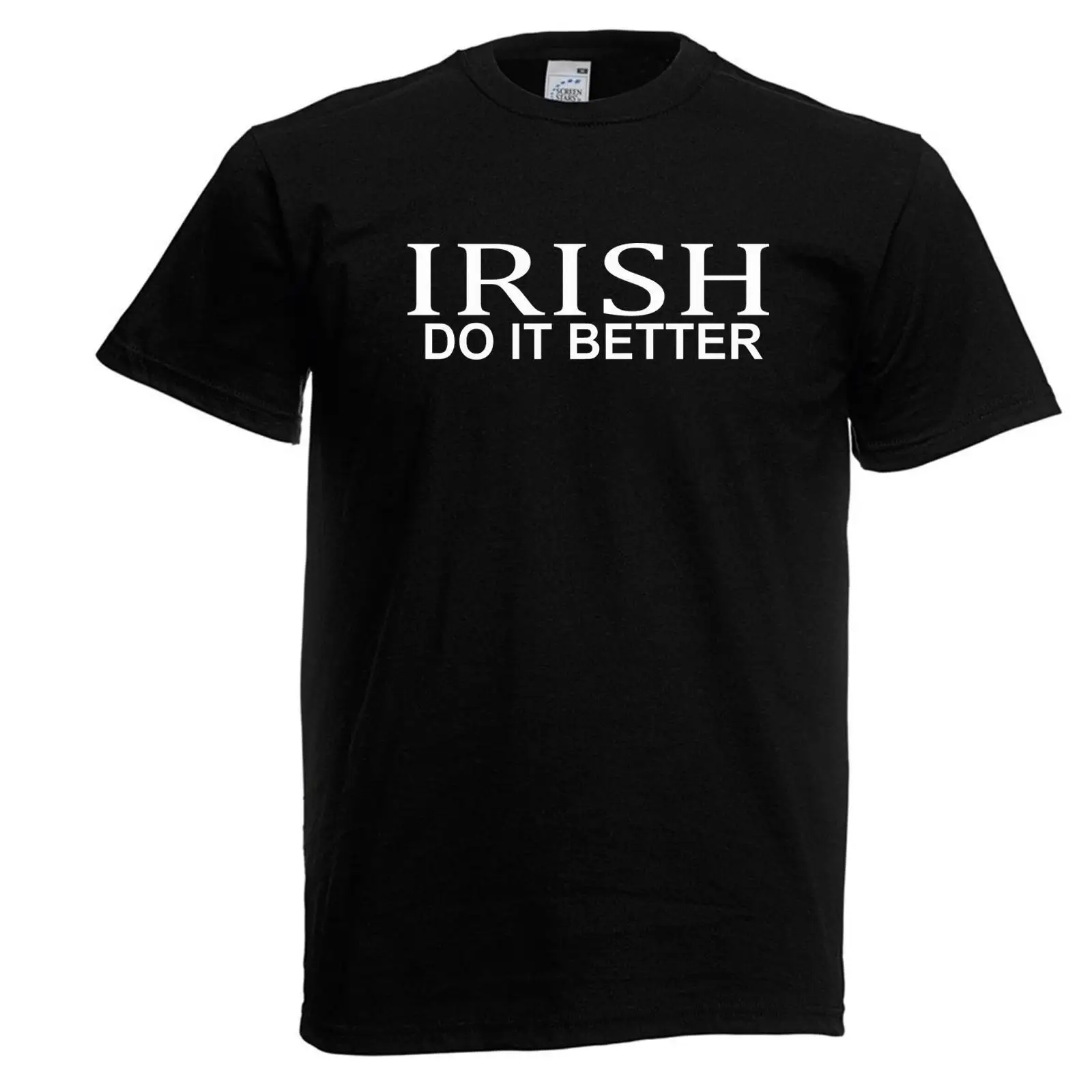 Фото Мужская черная футболка унисекс с забавной надписью «I Irish Do It Better Ireland» №1
