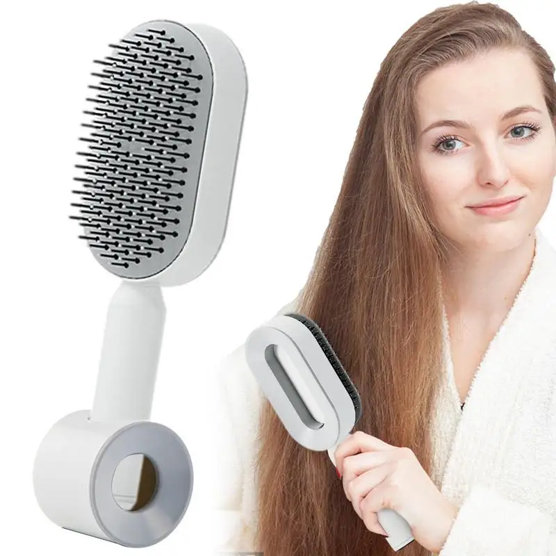 

Self Cleaning Hair Brush For Women Self Cleaning Hair Brush Massage Combs Professional Air Cushion Massage Hair Comb With